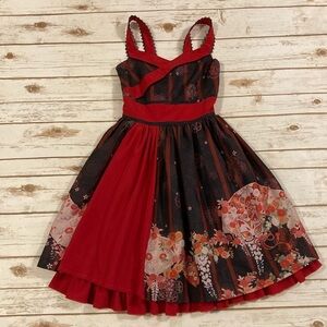 Soufflesong Lolita Cat Skater Skirt Dress Small